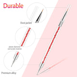 Sulularpek 5 Stück Nagel Pinsel, Nageldesign Pinsel, Dotting Tool, Nail Art Liner Pinsel, Nagelverlängerung Gelpinsel, Nagelbürste Für Punktierungen, Zeichnen, Für DIY Nail Art Design