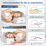 Hothands Memory Foam Kussen Ergonomisch Orthopedisch Kussen Zijkant Buikpijn Verlichting Kussen Verbeter de Slaapkwaliteit 62X41X13/11Cm Cervicale Orthopedische Kussens Naty Shop