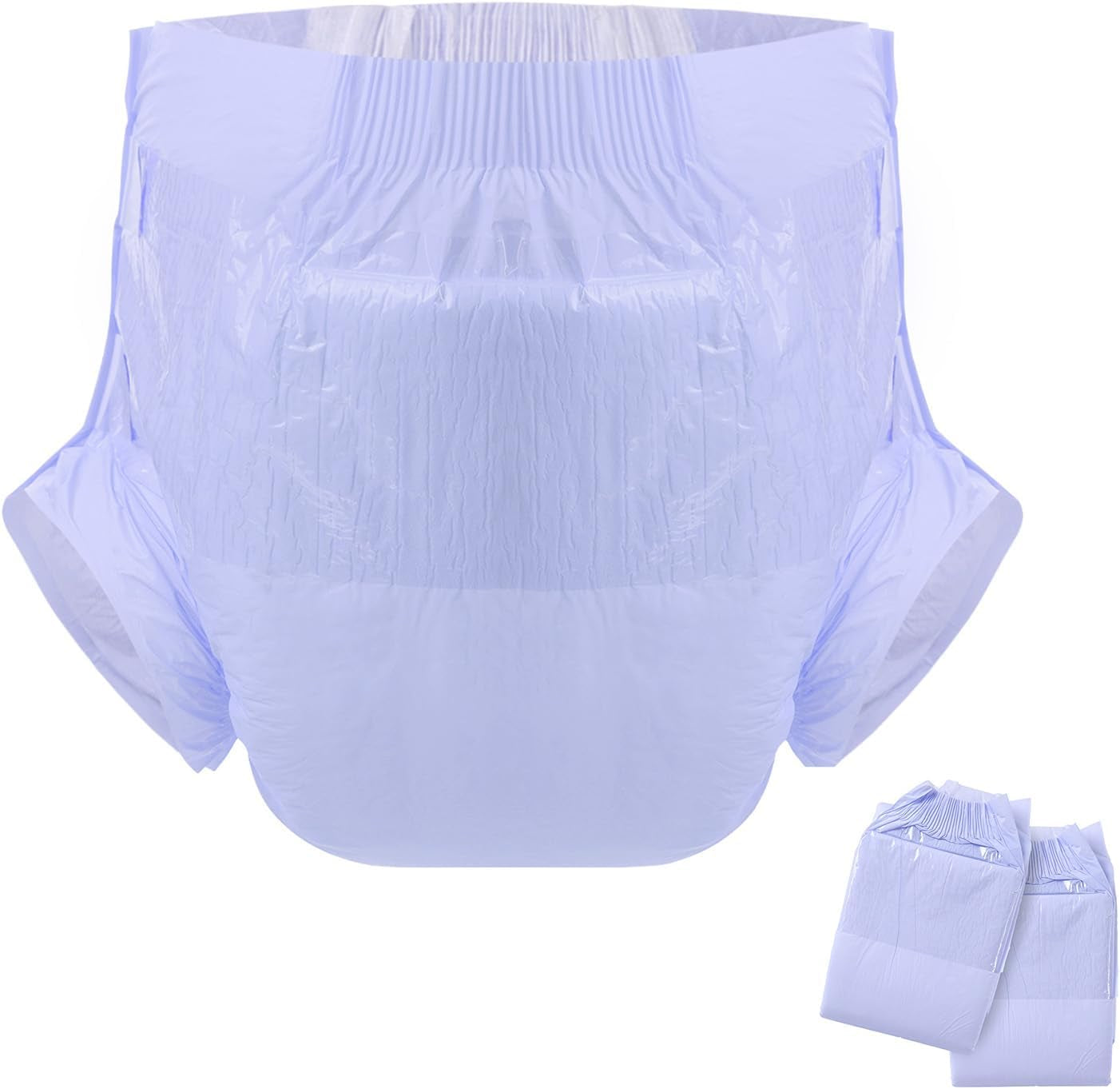 CutiePlusU luiers voor volwassenen, droog oppervlak, maximaal absorptievermogen 's nachts, wegwerpincontinentieluier - blauw, 2 stuks (medium 71-96cm)