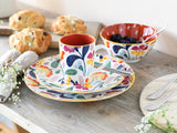 CreaTable, 17407, Folklore-serie, 16-delige serviesset voor 4 personen, porseleinen combinatieservies, vaatwasmachine- en magnetronbestendig, kwaliteitsfabricage