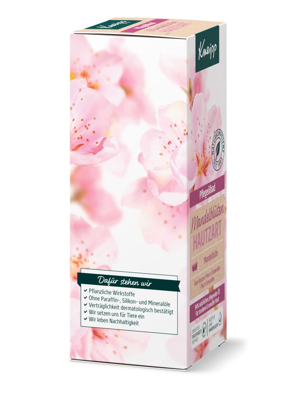 Kneipp, badolie, met 94% pure amandelolie, voor de droge en gevoelige huid - 100 ml Douche en bad Naty Shop