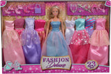 Simba 105733092 - Steffi Love Fashion Deluxe avondjurkpop met acht extra jurken en bijpassende accessoires, 23 stuks, 29 cm, vanaf 3 jaar