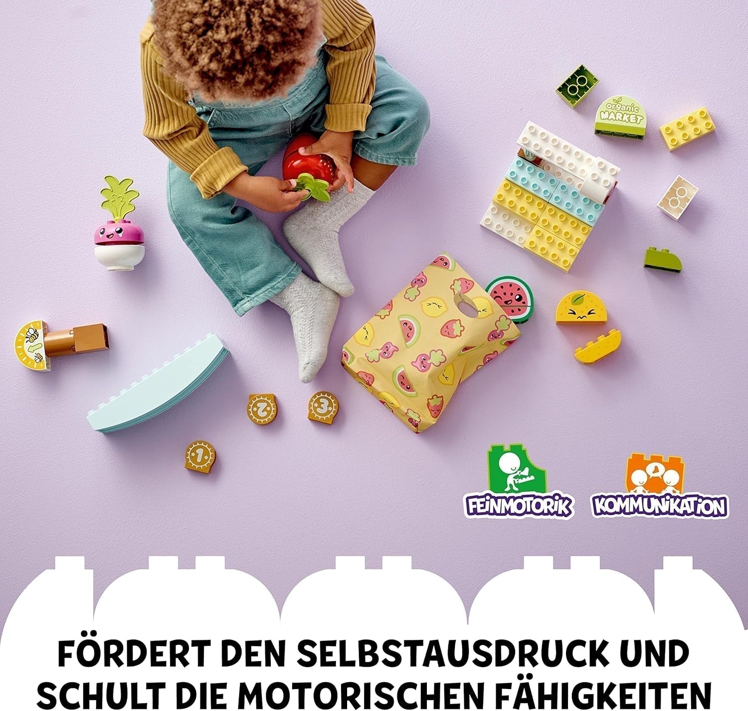 LEGO DUPLO Mijn eerste biologische markt, speelgoedwinkelset voor jongens en meisjes, educatief speelgoed voor peuters vanaf 1,5 jaar, groente- en fruitaccessoires 10983 Bouwsets Besuche den LEGO-Store