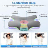 MULISOFT Memory Foam Kussen, Comfortabel Hoofdkussen, Neksteunkussen, Ergonomisch Zijslaperkussen (Grijs) Cervicale Orthopedische Kussens Naty Shop