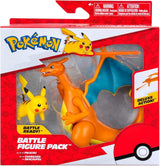 Pokémon PKW3459 - Battle Figure Pack - Glurak & Pikachu, Mobile Glurak met Pikachu-actiefiguren Naty Shop Standaardtitel