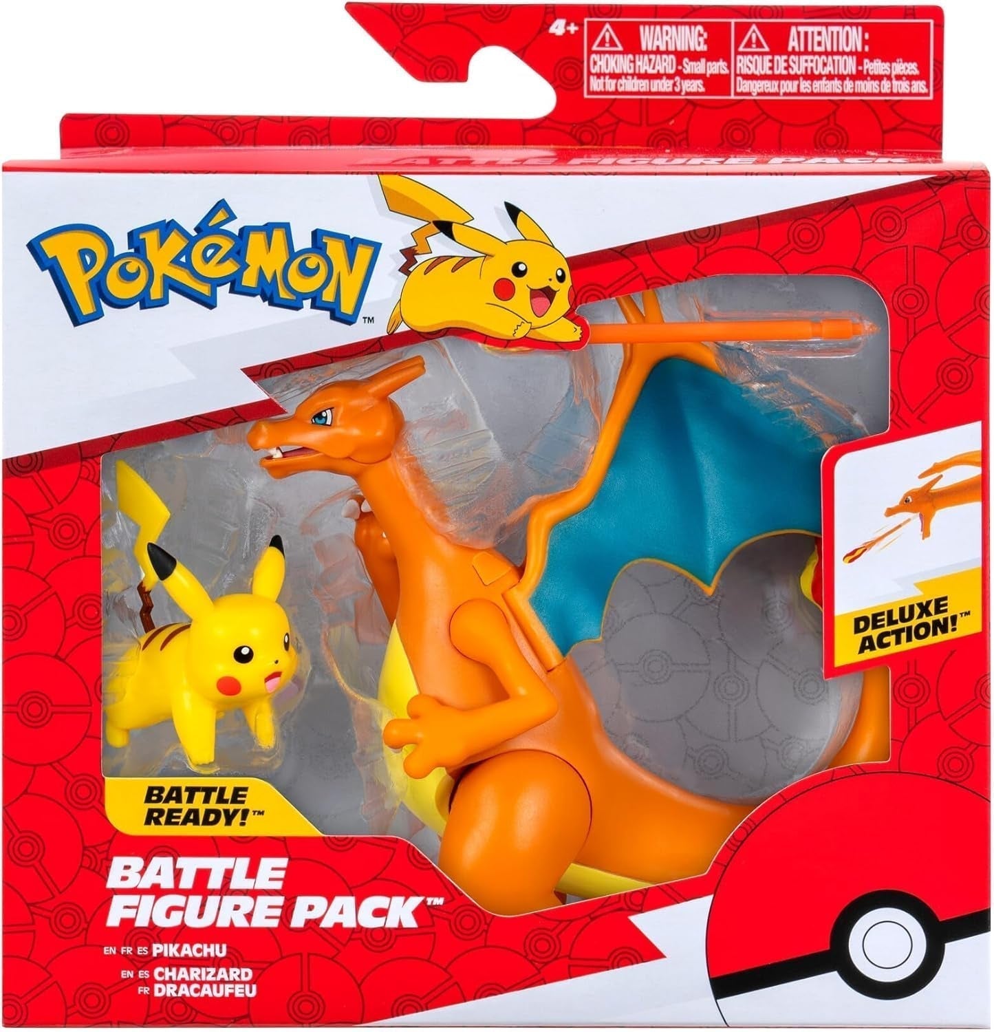 Pokémon PKW3459 - Battle Figure Pack - Glurak & Pikachu, Mobile Glurak met Pikachu-actiefiguren Naty Shop Standaardtitel