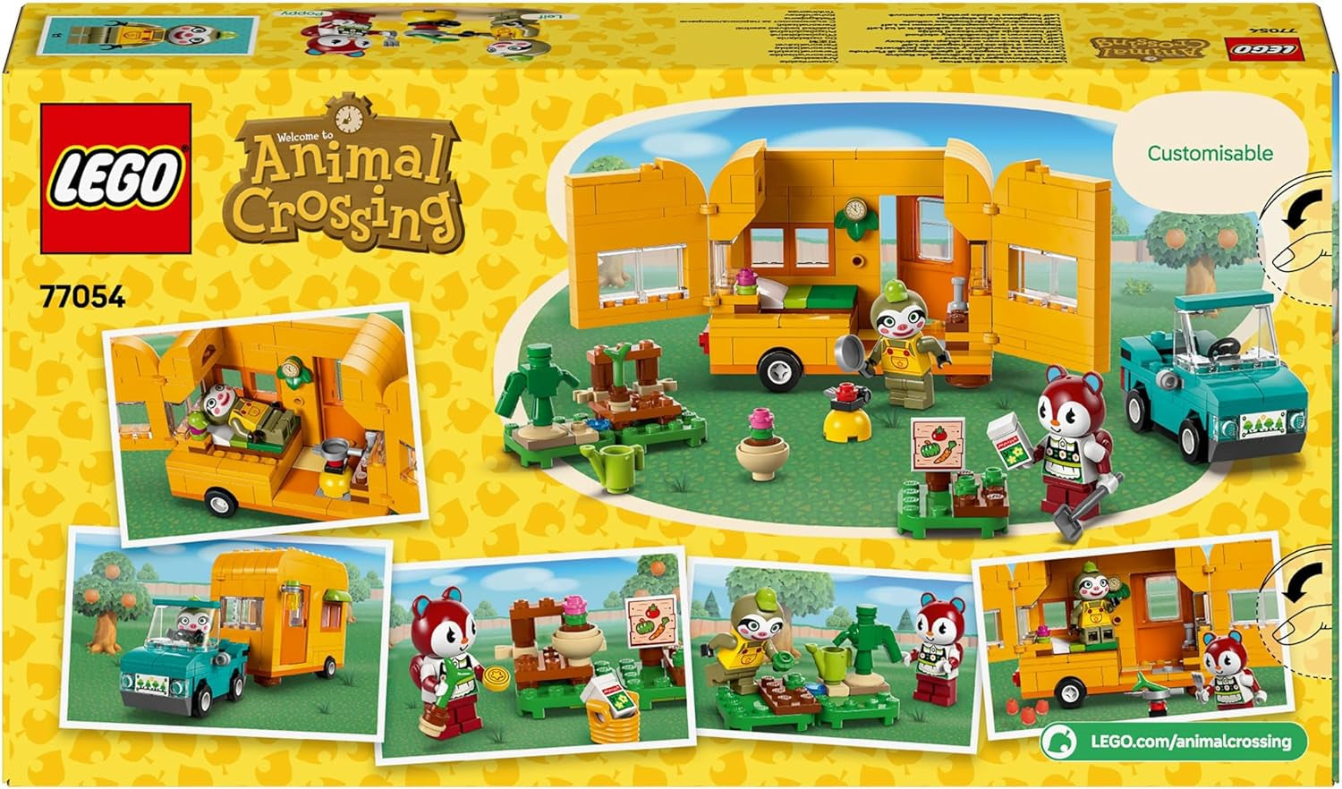 LEGO Animal Crossing Gerd's Caravan & Tuin Rollenspelset Autospeelgoed voor kinderen van 7 jaar oud Meisjes en jongens Cadeau Videogamespeelgoed met dierenfiguren 77054 Bouwsets Besuchen in LEGO-Store