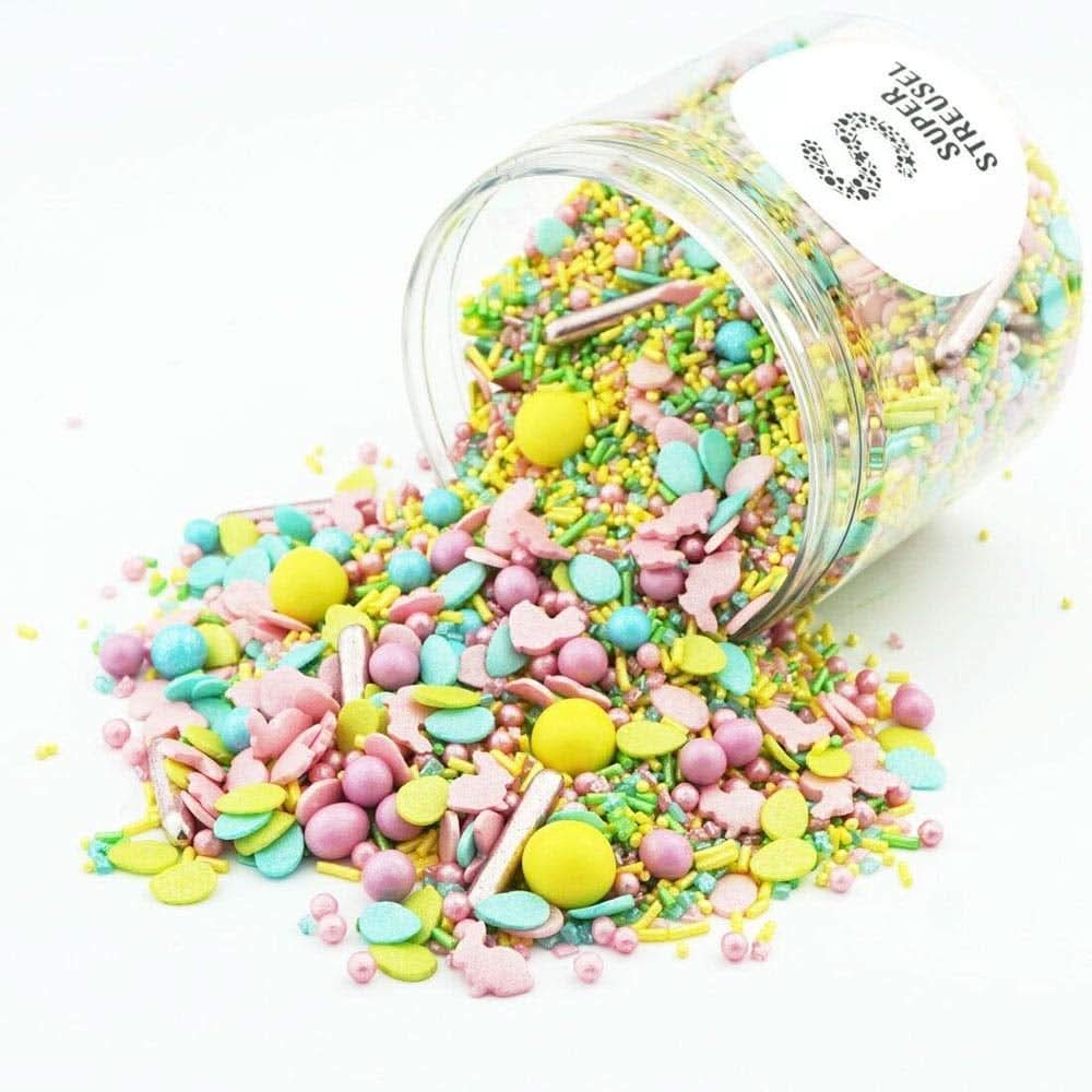 Super Sprinkles, Hoppladihopp, Sprinkles met Paasmotieven, 90 gram Naty Shop 90 gram