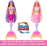 BARBIE Zeemeerminpop - Geïnspireerd door de tv-serie "Barbie: Hidden Magic" met kleurveranderingseffect en accessoires, 19 cm lang roze haar voor styling, voor kinderen vanaf 3 jaar, HRP97