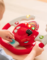 Plastic Battat, BT2525Z interactief stuurwielspeelgoed, ook voor reizen en autoritten met licht en geluid voor kinderen vanaf 2 jaar, rood, compatibel met auto's Bebe Toys Naty Shop