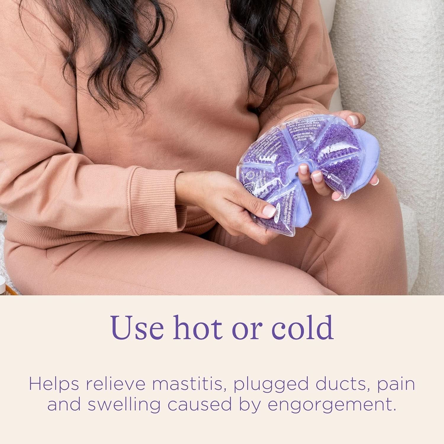 Lansinoh Therapearl 3-in-1 borsttherapie voor moeders die borstvoeding geven, warmte- en koudetherapie, helpt bij het verlichten van stuwing, mastitis en verstopte kanalen, herbruikbare voeding en accessoires voor borstvoeding Bebe Naty Shop