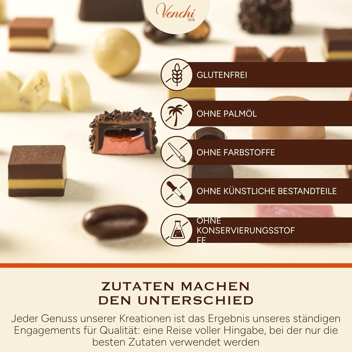 Venchi - Chocoladerepen met melk en hazelnoten - 70% suiker - Pralines met hele hazelnoten BGA Piemonte, 1 kg - Glutenvrij
