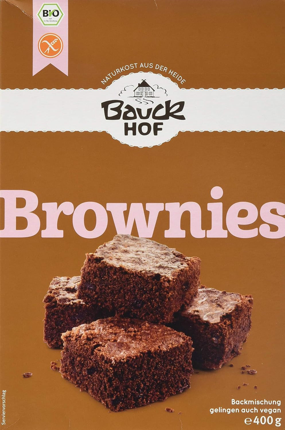 Brownies Glutenvrij, 3Er-pakket (3 X 400 G) - Bio Naty Shop 400 G (3Er-pakket)