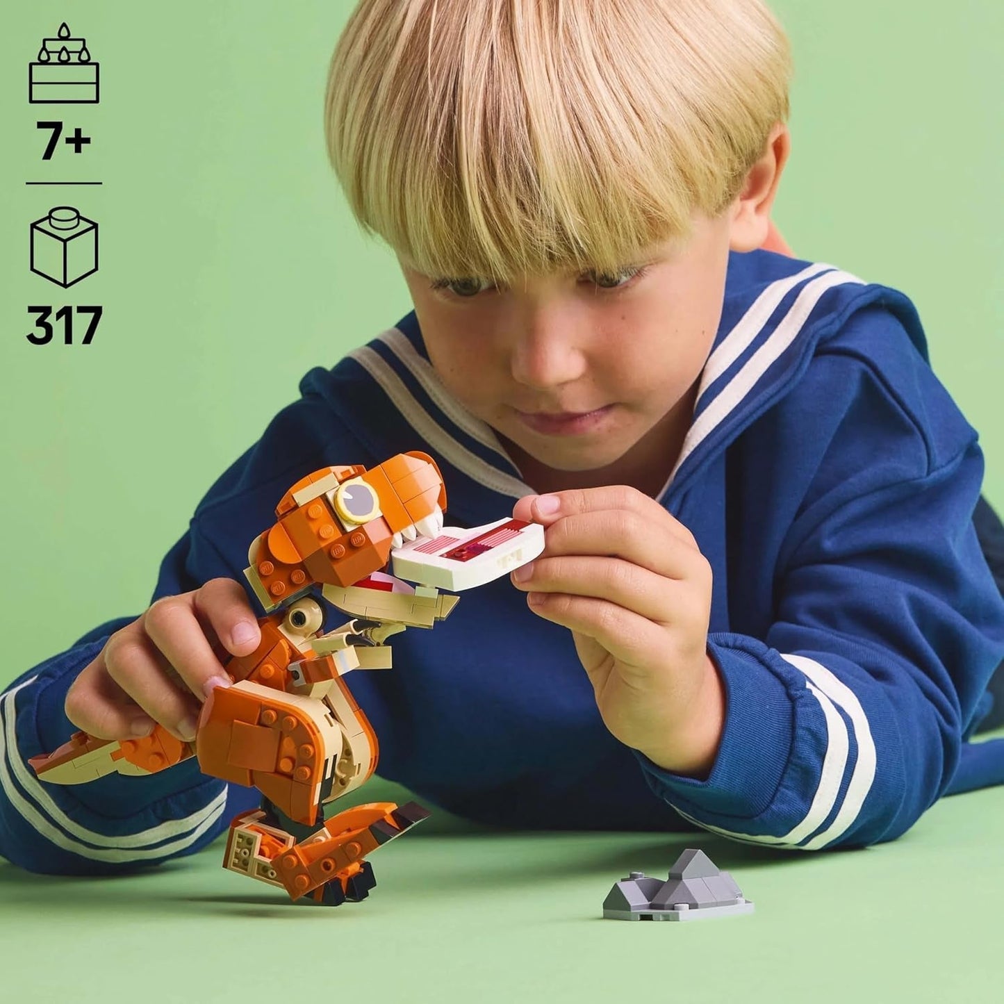 LEGO Jurassic World Little Eatie: T.Rex bouwspeelgoed voor jongens en meisjes 7 jaar oude dinosaurusbouwset Kindercadeaumodel met beweegbare mond, kop en staart 76967 Bouwsets Besuchen in LEGO-Store