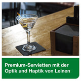 Tork Linstyle 509542 zwarte cocktailservetten, 1/4 vouw, 1-laags, 23,8 x 23,8 cm, 1 x 100 servetten