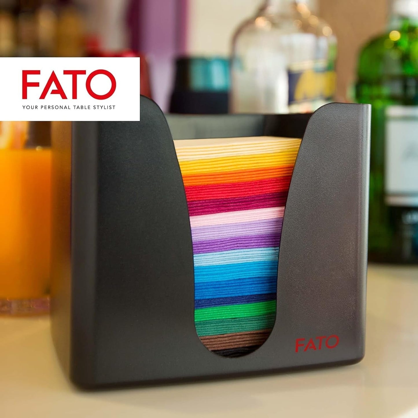- Papieren wegwerpservetten, ideaal voor hapjes en cocktails, verpakking van 100 servetten, maat 24X24, 4-laags, 2-laags, bordeauxkleur, 100% puur cellulosepapier, Fsc-gecertificeerd