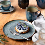 Villeroy & Boch Crafted Denim ontbijtset, 6-delig, voor 2 personen, blauw