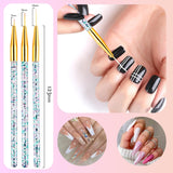 31 Stück Professionelle Nagel Pinsel Set, Dual-Ended Nagelpinsel, Pinsel Für Gelnägel, Acryl Nail Art Pen, Nail Art Dotting Tools, Nagelborstel voor DIY Nagelkunst Salon Design