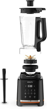 Krups Highspeed - Standmixer Infinymix KB9158 | 1600 W | 5 automatische programma's + handmatige installatie | Tritanbehalter | Incl. Herzeftiefstal | Smoothies, shakes, gemalen ijs | Schwarz Kitchen Naty-winkel