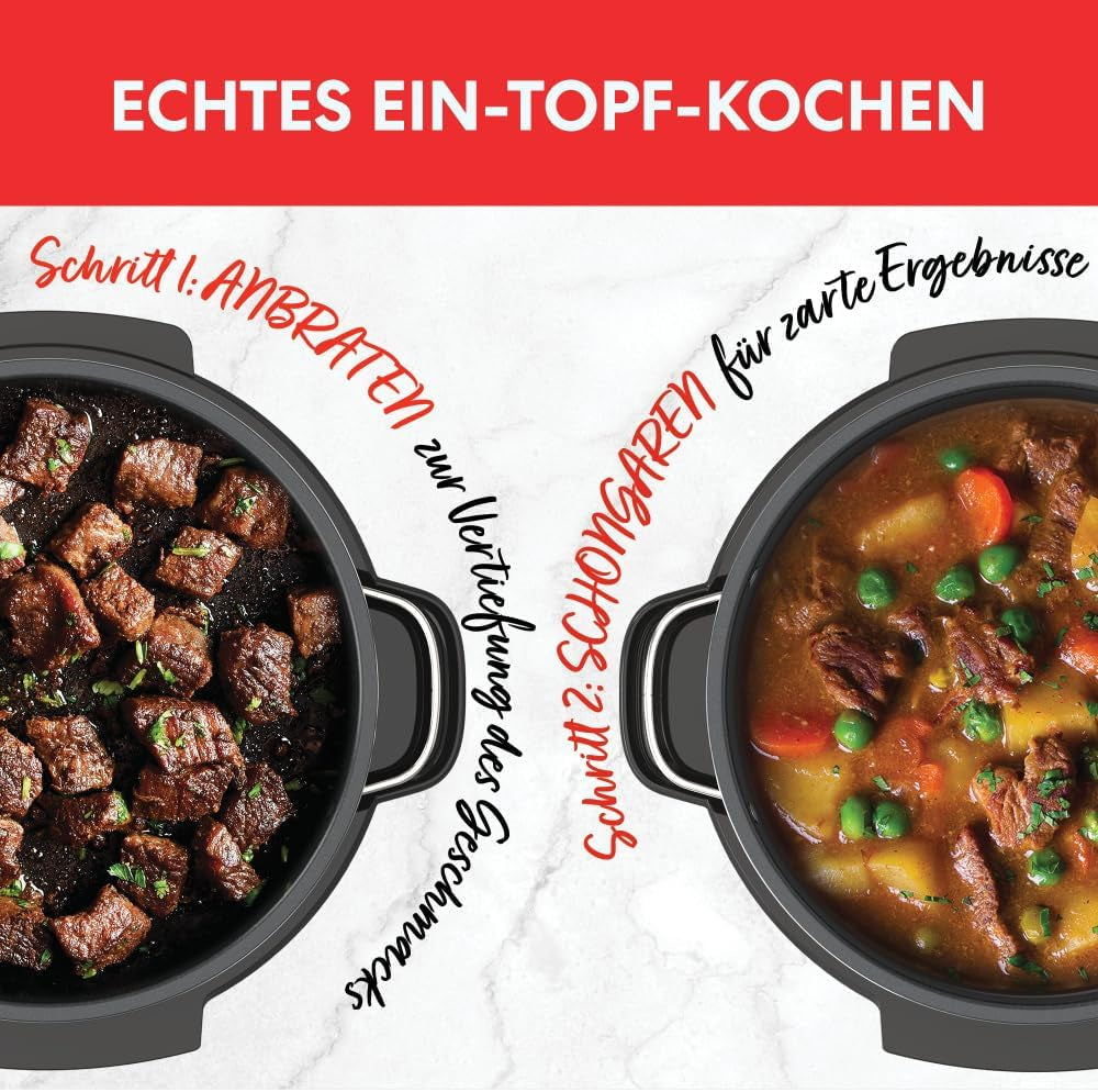 Instant Pot Superior Slowcooker, 7,1L Multicooker, 4 kookfuncties, 800W Slowcooker Naty Shop
