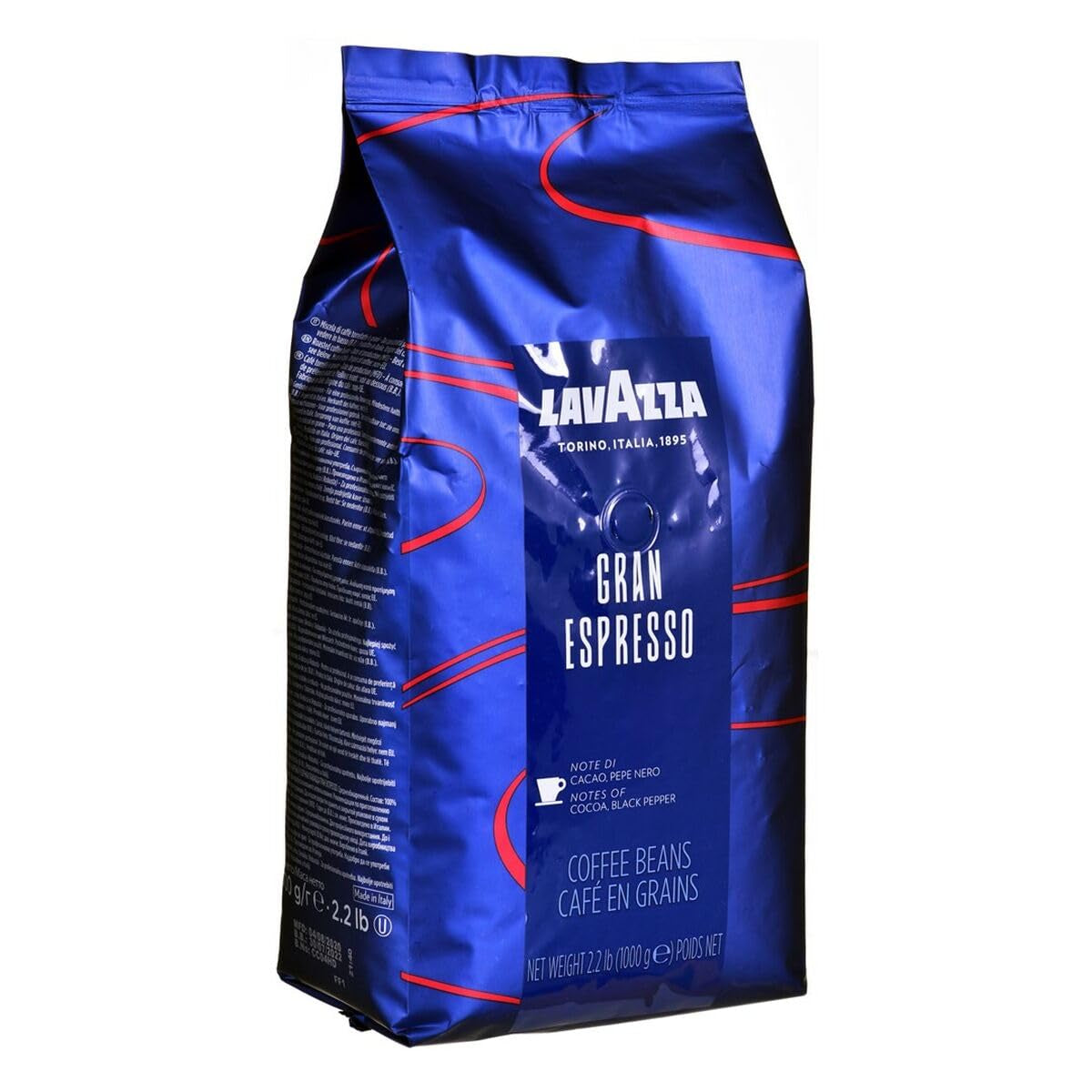 3 x Lavazza Grand Espresso koffie, hele bonen, 1000g