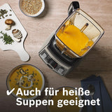 Bosch Standmixer Vitaboost MMBH6P6BDE, 6-Klingen-Edelstahlmesser, 2.5L Tritan-Mixbehälter, Stopfer, 6 Automatikprogramme, Rezeptbuch, Bpa-Frei, Einfache Reinigung, 45.000 U/Min, 1600 W, Schwarz Bucatarie Naty Shop