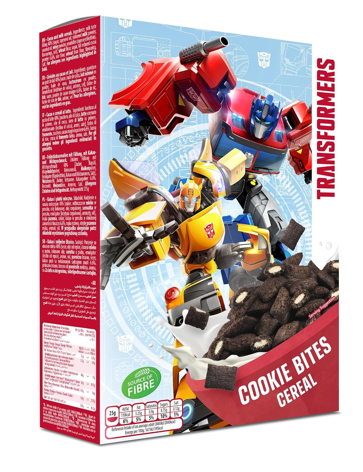 Peppa Pig Honey Loops Cereal, Knusprige Vollkorn Frühstückscerealien Mit Zugesetzten Vitaminen, 1Er-pakket (1 X 375G) Cereal Naty Shop Transformers