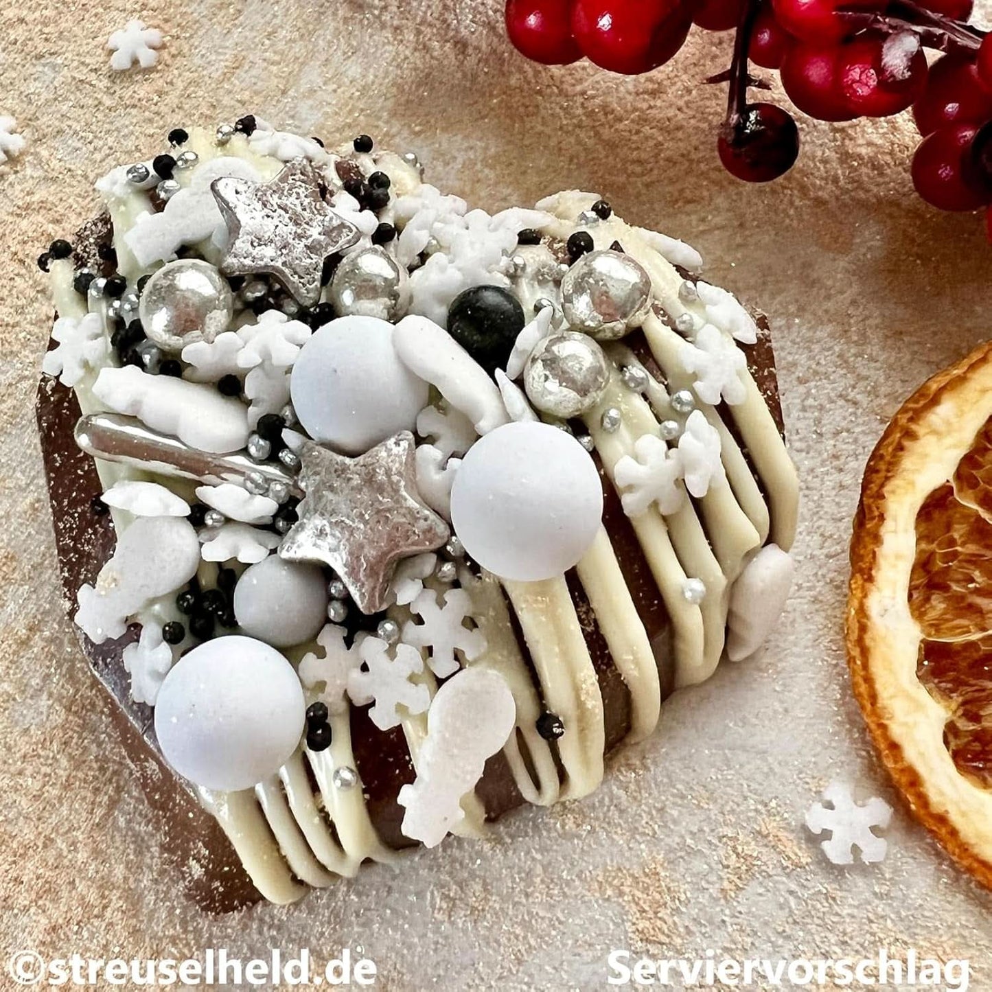 Streusel Hero, sneeuwvlokkenhagelslag, diverse hoeveelheden Sprinkles Naty Shop