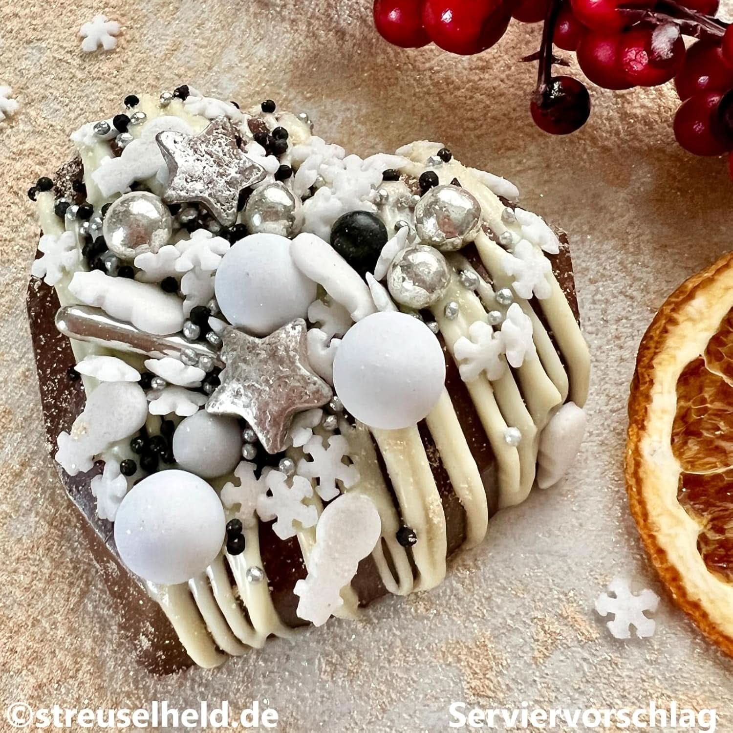 Streusel Hero, sneeuwvlokkenhagelslag, diverse hoeveelheden Sprinkles Naty Shop