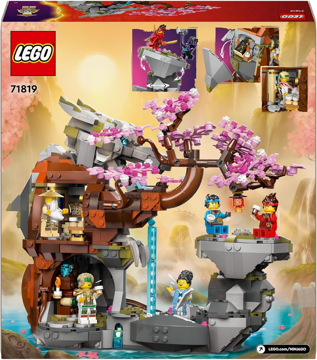 LEGO NINJAGO Dragon Stone Tempel Drakenspeelgoed met 6 Ninja-figuren, grote set om te bouwen, spelen en tentoon te stellen, verjaardagscadeau voor jongens en meisjes 13+ 71819 Bouwsets Besuche in LEGO-Store