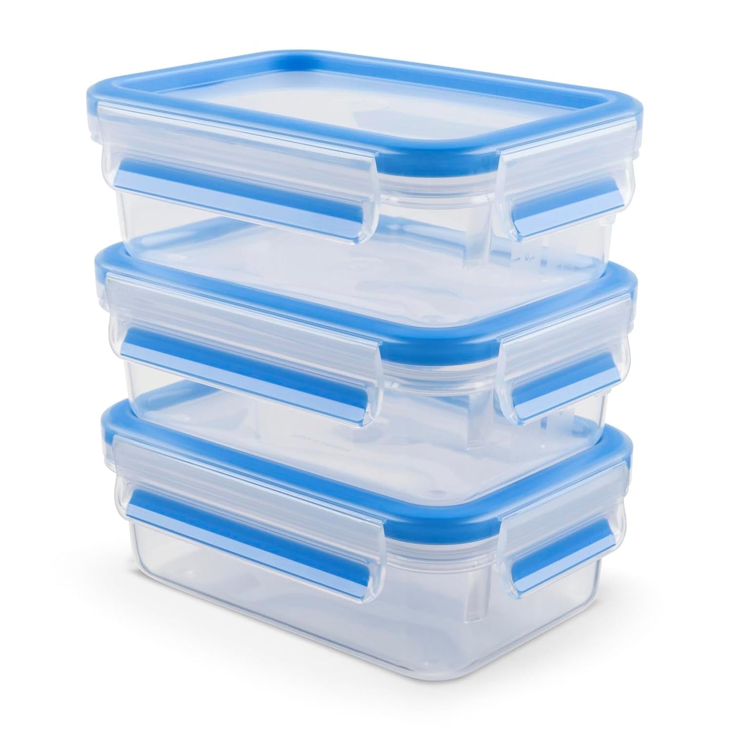 Emsa 508558 Clip & Close voedselbewaarcontainers | 3-delige set | 3 x 1 liter | -40 tot +100 graden | kunststof | 100% verzegeld | speciale zegel voor versheid Naty Shop voedselbewaardozen