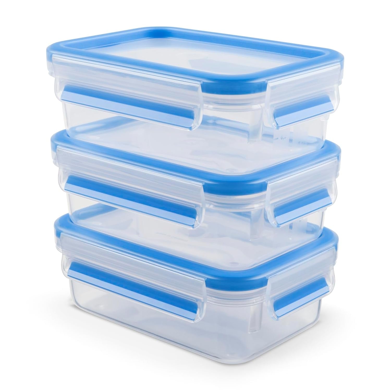 Emsa 508558 Clip & Close voedselbewaarcontainers | 3-delige set | 3 x 1 liter | -40 tot +100 graden | kunststof | 100% verzegeld | speciale zegel voor versheid Naty Shop voedselbewaardozen
