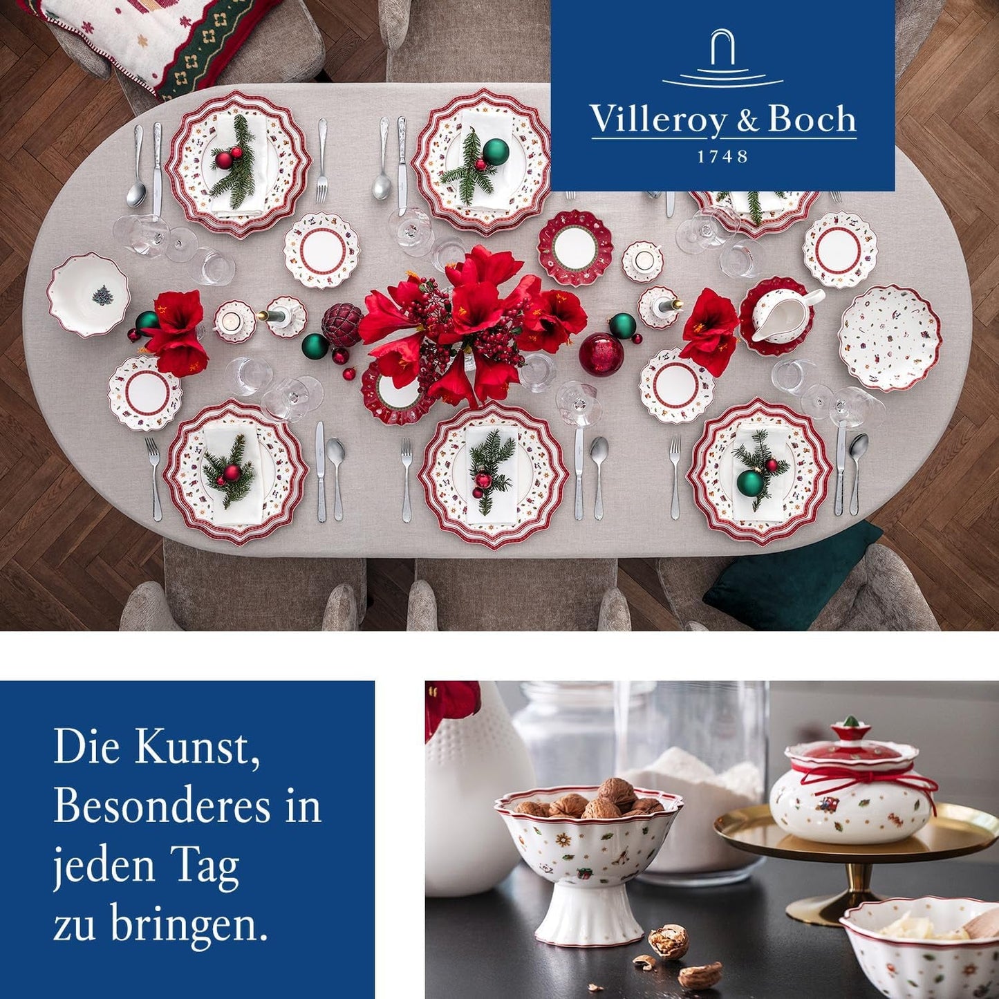 Villeroy & Boch Toys Delight Royal Classic plank, decoratieve gelaagde displaystandaard voor koekjes, gebak en kleine stukjes cake, premium porselein, wit
