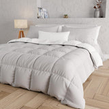 PETTI Artigiani Italiani - Tweepersoonsbed winterdeken, maxi, monochroom, dubbelzijdig, wit, grijs, 100% Made in Italy Dekbedden en dekbedden Naty Shop