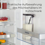 Siemens EQ500 volautomatische espressomachine TQ513D01, vele koffiespecialiteiten, melkopschuimer, geïntegreerd melkreservoir, automatische stoomreiniging, 1500 W, natuurlijk licht zilver/pianozwart