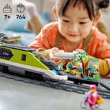 LEGO City Passagierssneltrein, treinset met afstandsbediening, spoorwegspeelgoed met koplampen, 2 rijtuigen en 24 baanelementen, cadeau voor kinderen, jongens en meisjes 60337 Bouwsets Besuche in LEGO-Store