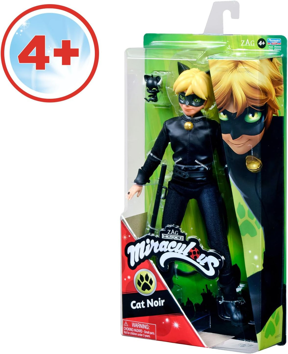 BANDAI - Wonderbaarlijk lieveheersbeestje - Mannequin-pop van 26 cm - Motan Noir - Officieel gelicentieerd Miraculous - Motan Noir gelede pop - Speelgoed voor kinderen vanaf 4 jaar - P50002
