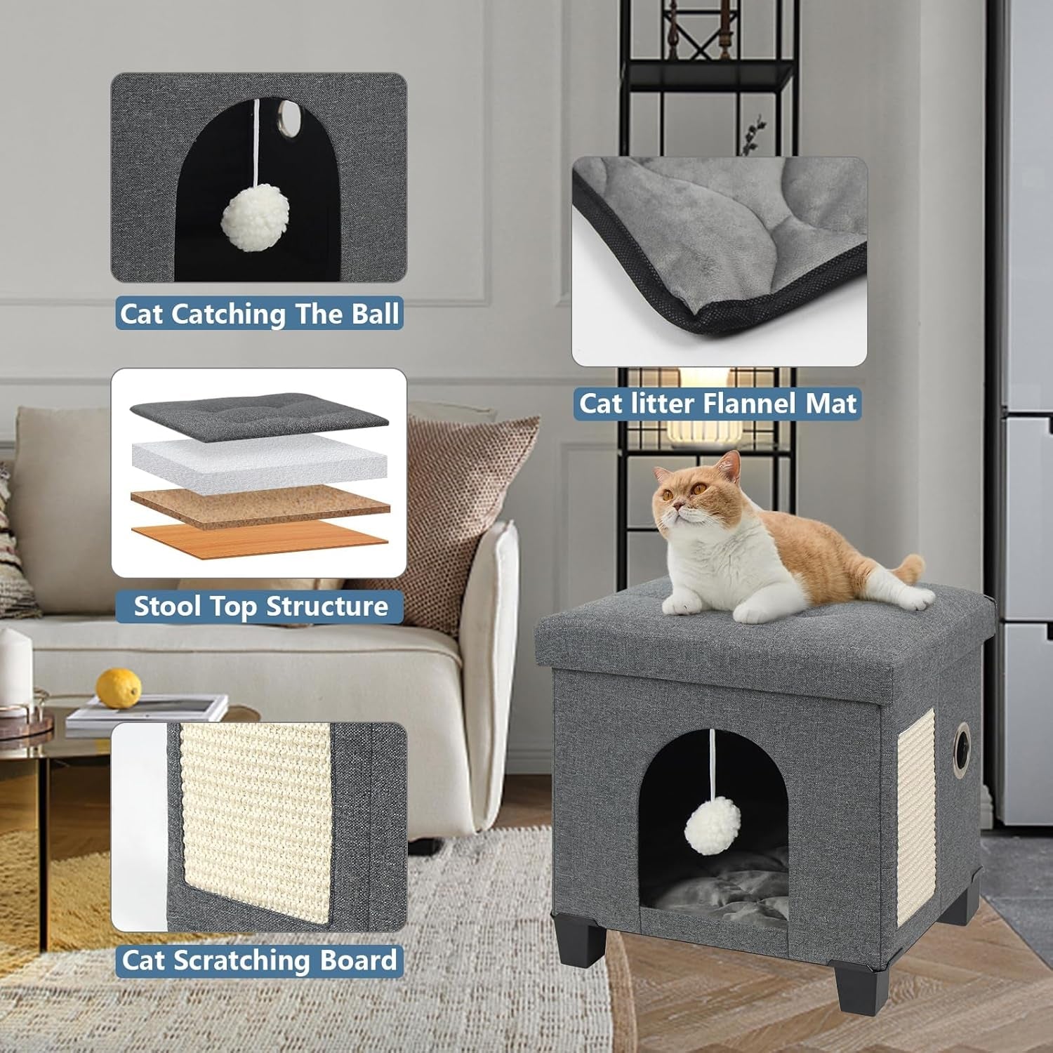 Dekens en meubels, Huisdieren, Grotten & Huizen, Katten, Kattenbedden, Katten - bedden, matrassen