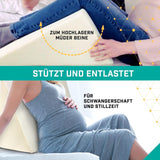 Wigkussen voor bed en bank - Ideaal als leeskussen, achterin bed of om de benen hoger te zetten - Maatvast schuim - Wasbare hoes