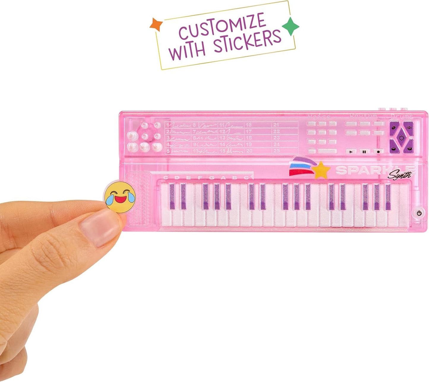 Rainbow High Junior High Rock Band - Amaya, regenboogkleuren - 23 cm modepop met toetsenbord, aanpasbaar met stickers, scharnierend, schattig speelgoed voor kinderen vanaf 4 jaar