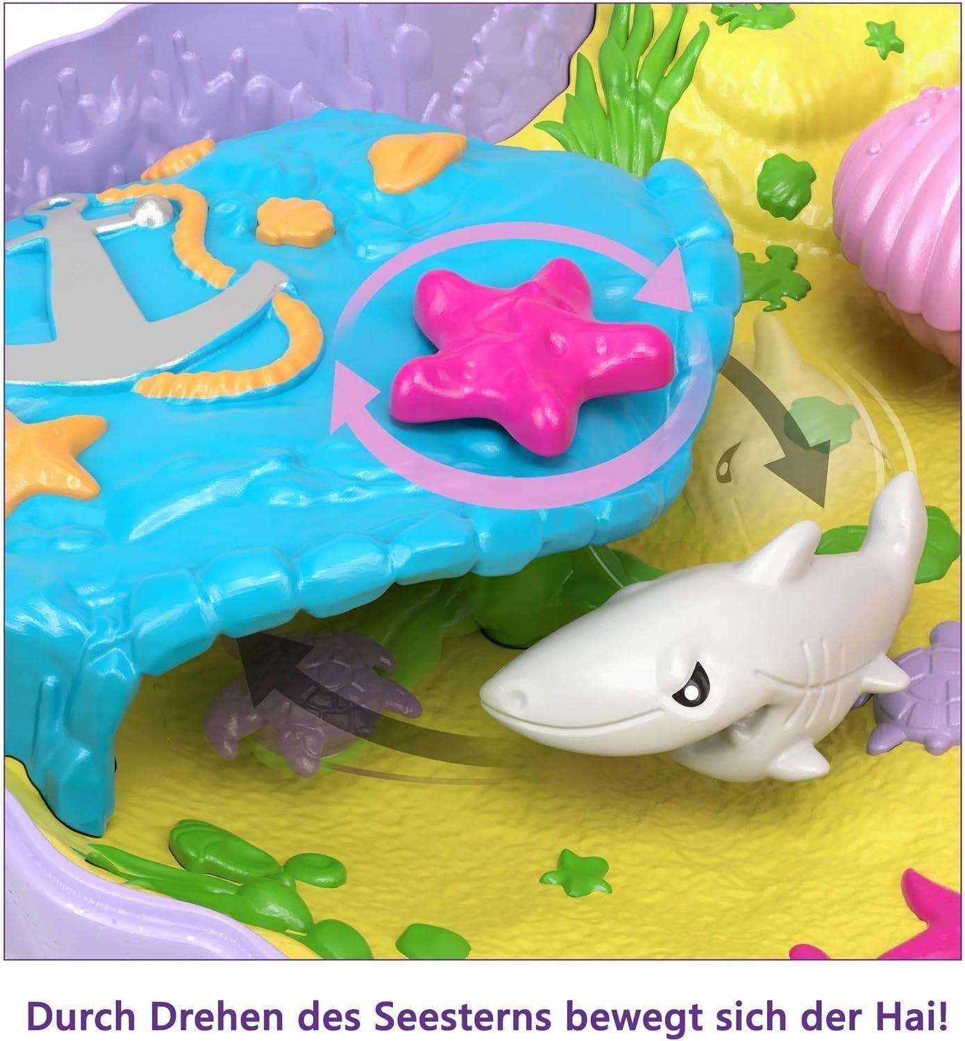 Polly Pocket Coffin Wrap Around Shell Bag Onderwater 2 poppen 1 onderzeeër Polly Pocket Zeemeermin speelgoed 4 jaar oud speelgoed GNH11 Naty Shop poppen