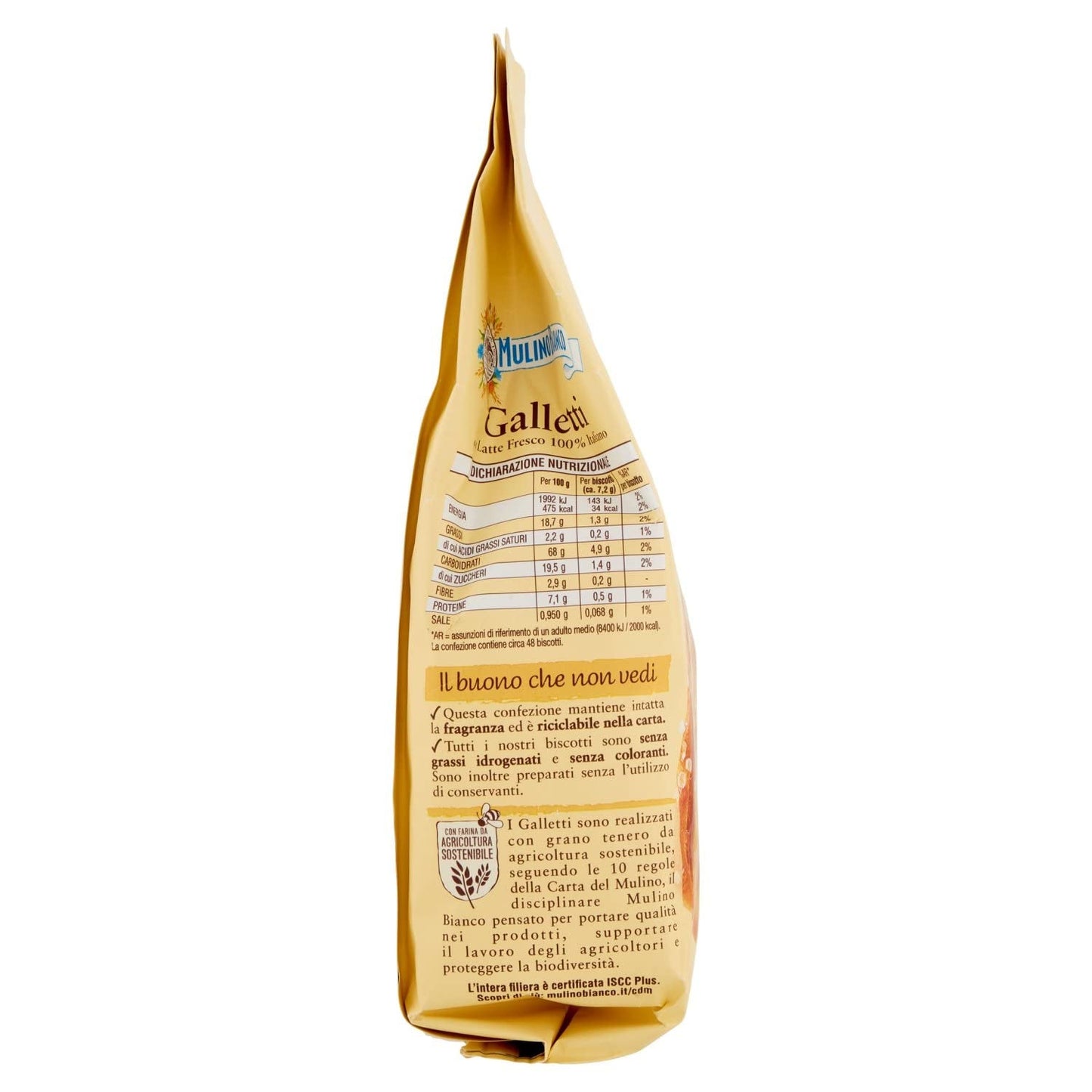 White Mill Frollini Galletti-koekjes met verse melk, 100% Italiaans, 350 g