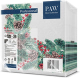 PAW - Airlaid servetten (40 x 40 cm) I 50 stuks I Perfect voor Kerstmis, winter en feestdagen I Kerstavond tafeldecoraties I Airlaid stofachtige servetten Wintertakken I Wintertakken