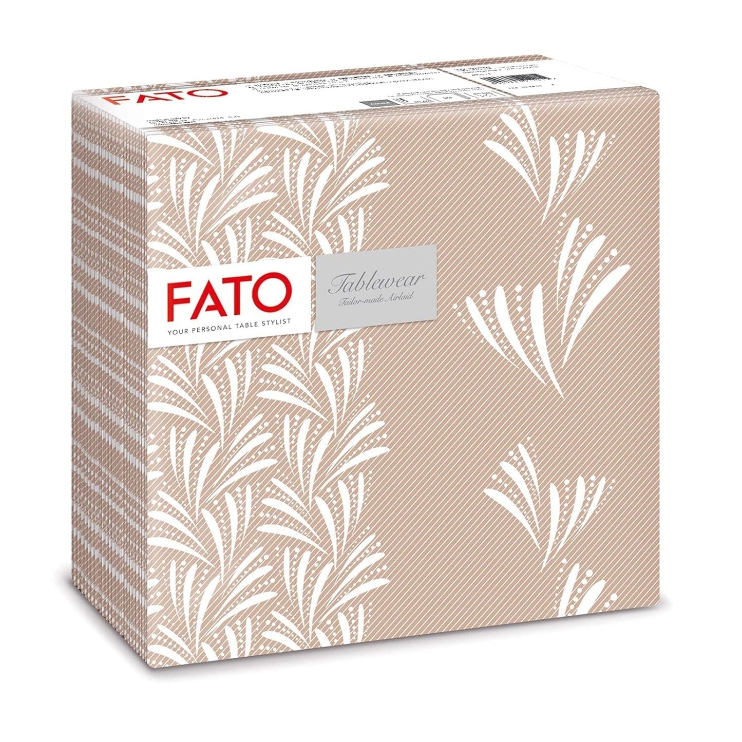 Fato - Droogpapieren servetten, airlaid, textieleffect, verpakking van 50 servetten, 40X40 gevouwen in 4-formaat, Tropicana Decor