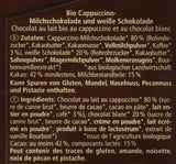 Biologische chocolade gevuld met cappuccino, 100g