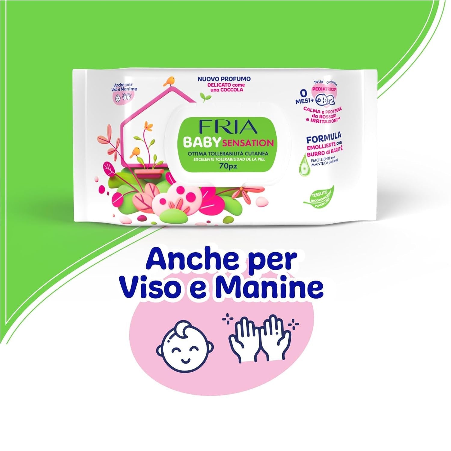 Baby Sensations met deksel, 72 vochtige doekjes, reinigingsdoekjes voor persoonlijke verzorging, unisex, kinderen