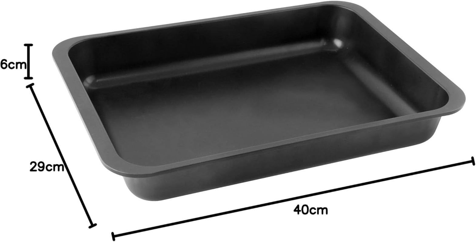 Zenker Ofenbackform (40 X 6 X 29 Cm) SPECIAL COOKING, Rechteckige Ofenform Mit Antihaftbebeschichtung, Backform Mit Extra Hohem Rand (Farbe: Schwarz), Menge: 1 Stück Vormen en bakplaten Naty Shop