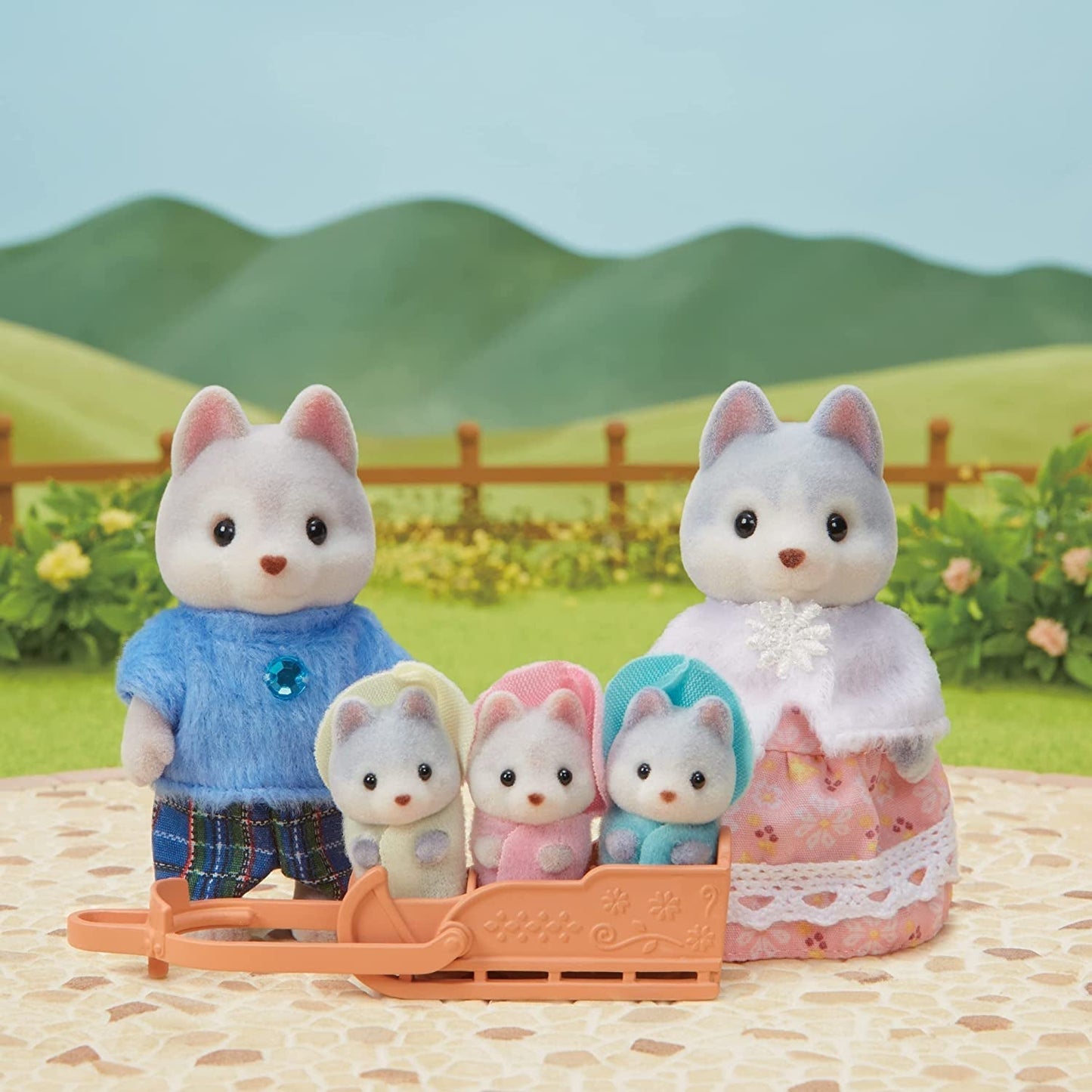 Sylvanian Families L5636 Husky Family Naty Shop-poppen