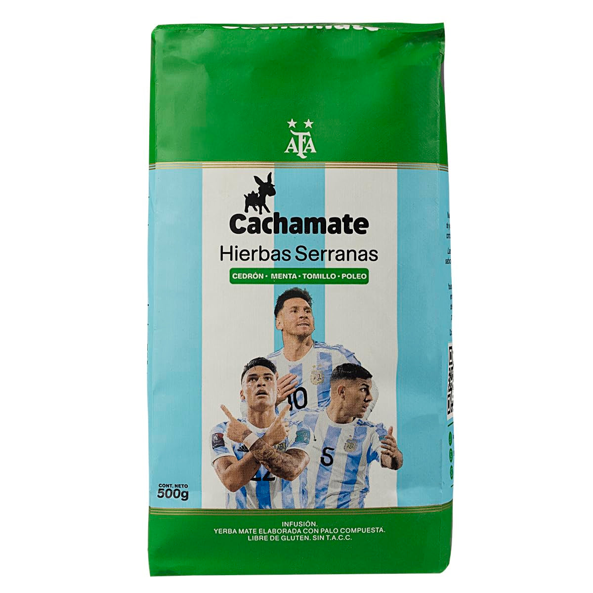 CACHAMATE Mundial Suave 500G | Speciale editie voetbal | Argentijnse Yerba Mate | 12 maanden natuurlijke rijping | Antioxiderende en diuretische eigenschappen