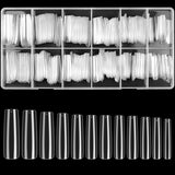 240 stuks heldere kunstnagels, valse nageltips, volledige dekking lange nagels, ballerina nageltips, volledige dekking Franse nageltips voor manicure